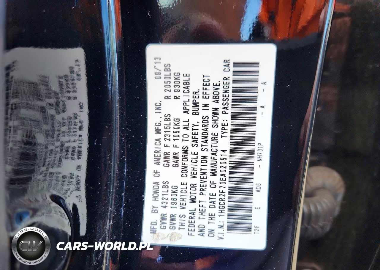 2014 Honda Accord Ex VIN:1HGCR2F70EA020514 - 12