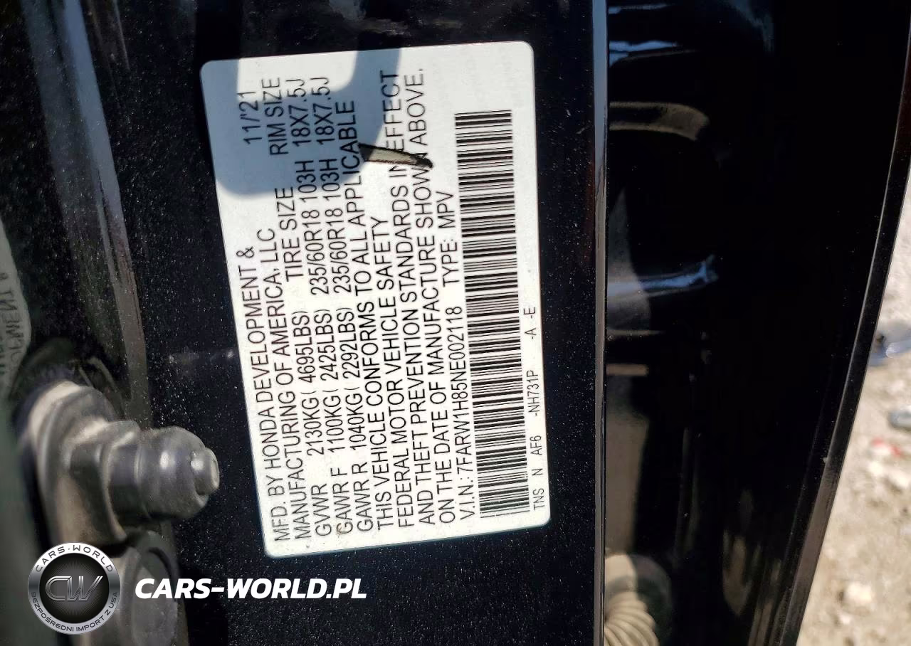 2022 Honda Cr-V Exl VIN:7FARW1H85NE002118 - 13