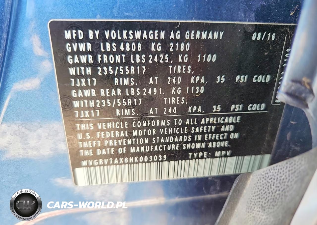 2017 Volkswagen Tiguan Wolfsburg VIN:WVGRV7AX6HK003039 - 12