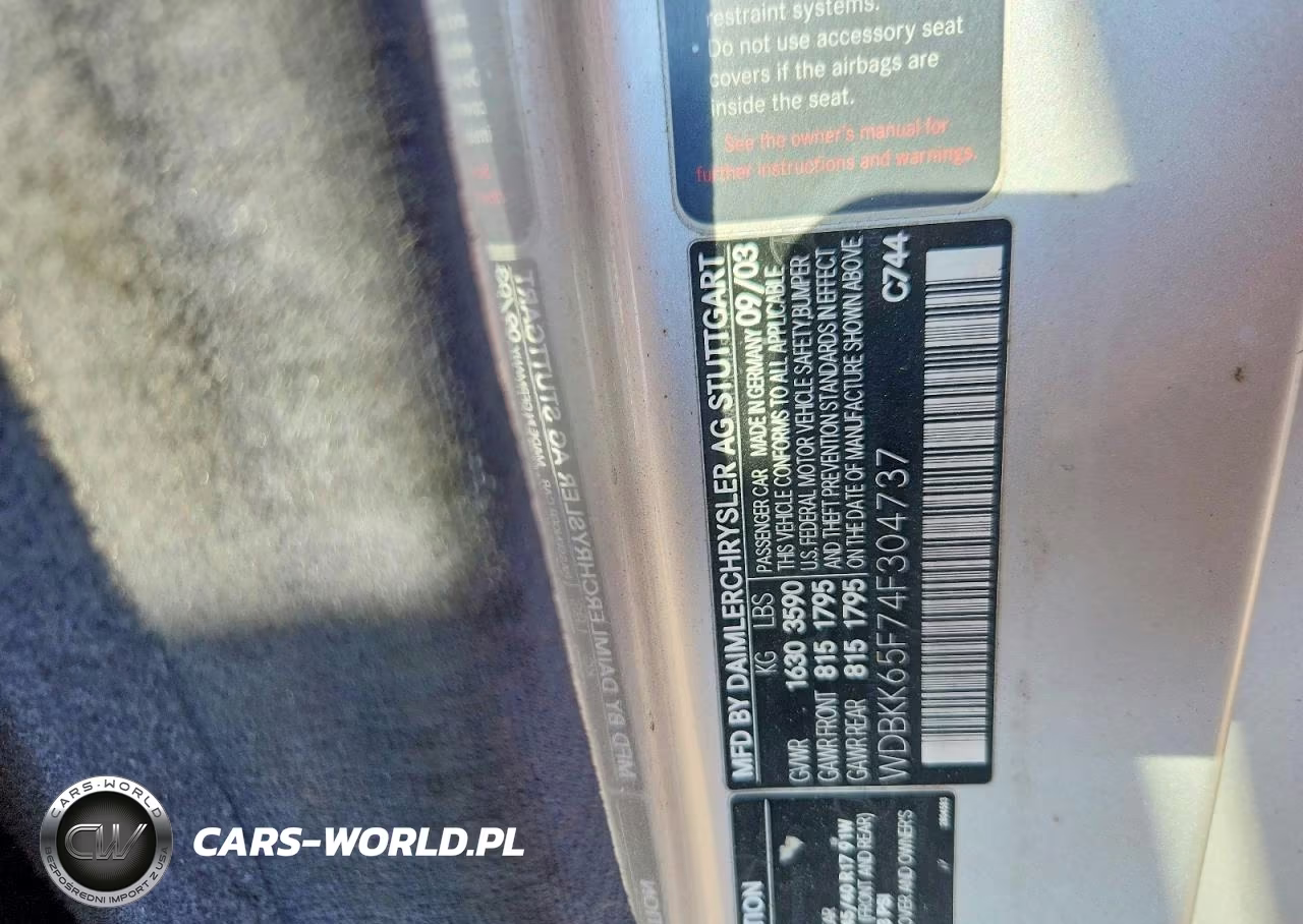 2004 Mercedes-Benz Slk 320 VIN:WDBKK65F74F304737 - 13