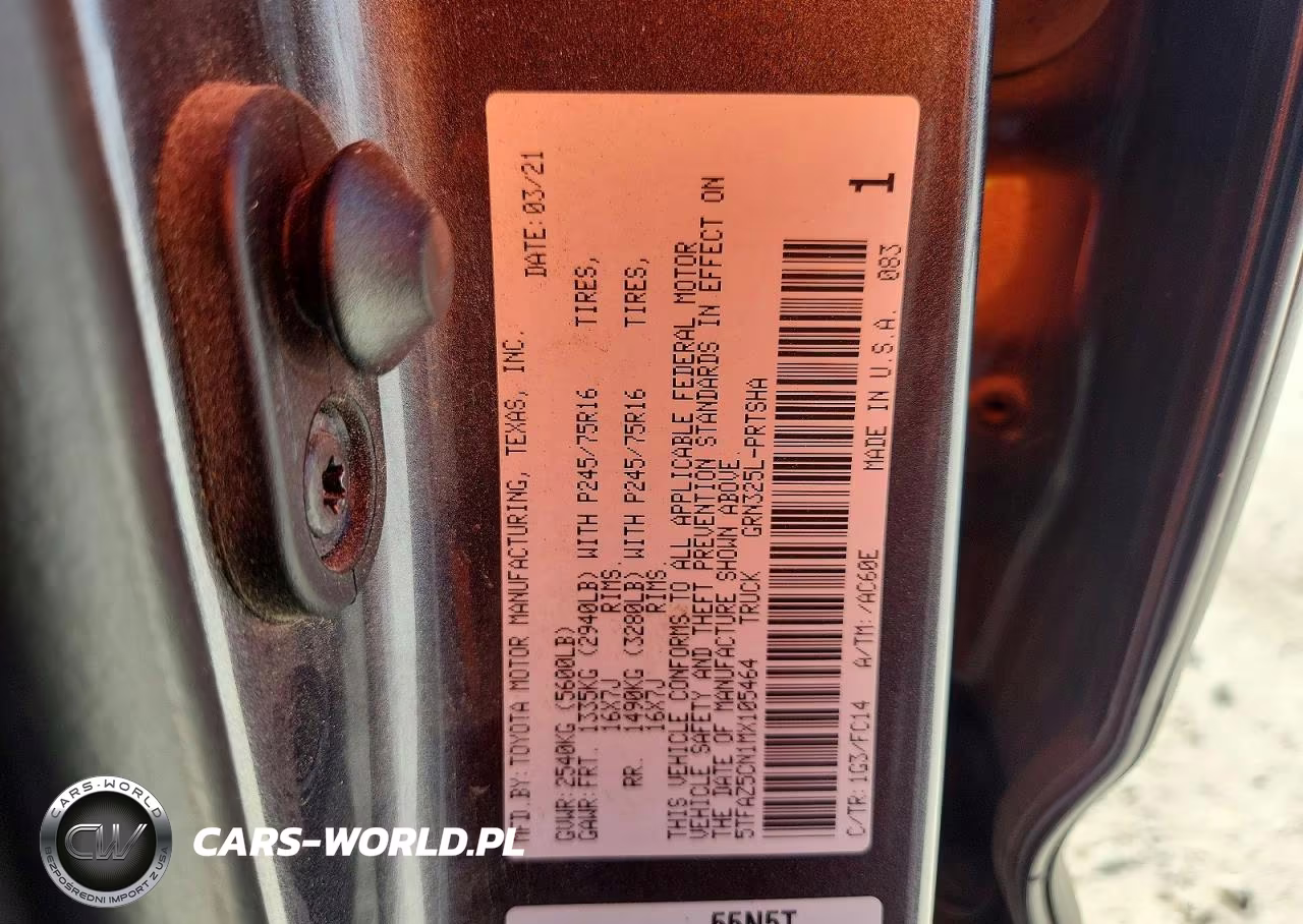 2021 Toyota Tacoma Sr5 V6 VIN:5TFAZ5CN1MX105464 - 12
