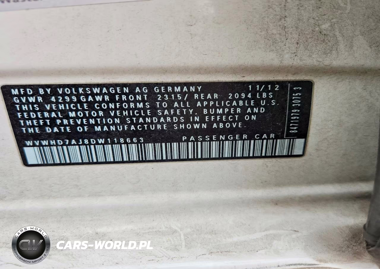 2013 Volkswagen Gti VIN:WVWHD7AJ8DW118663 - 13