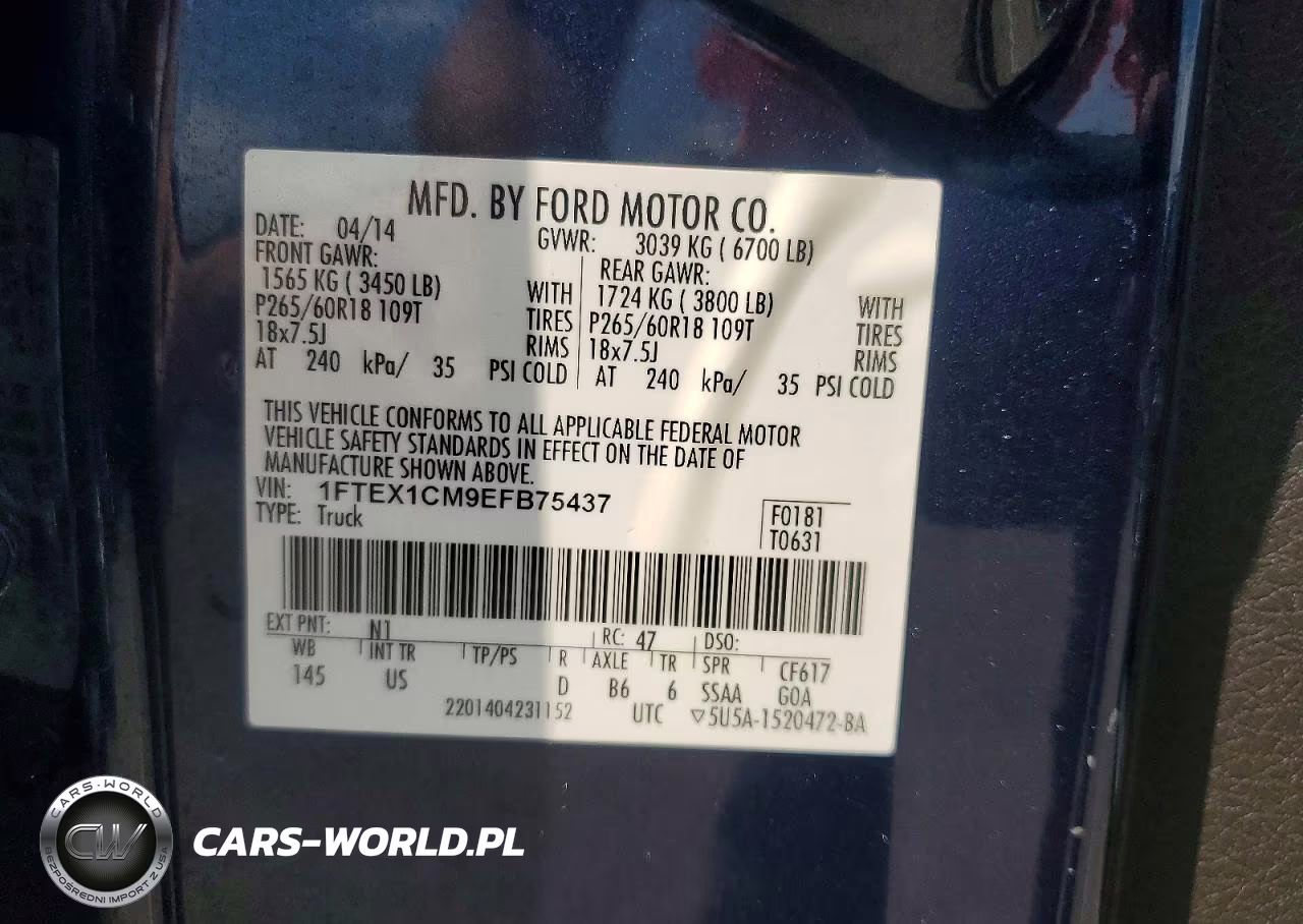 2014 Ford F150 Super Cab VIN:1FTEX1CM9EFB75437 - 12