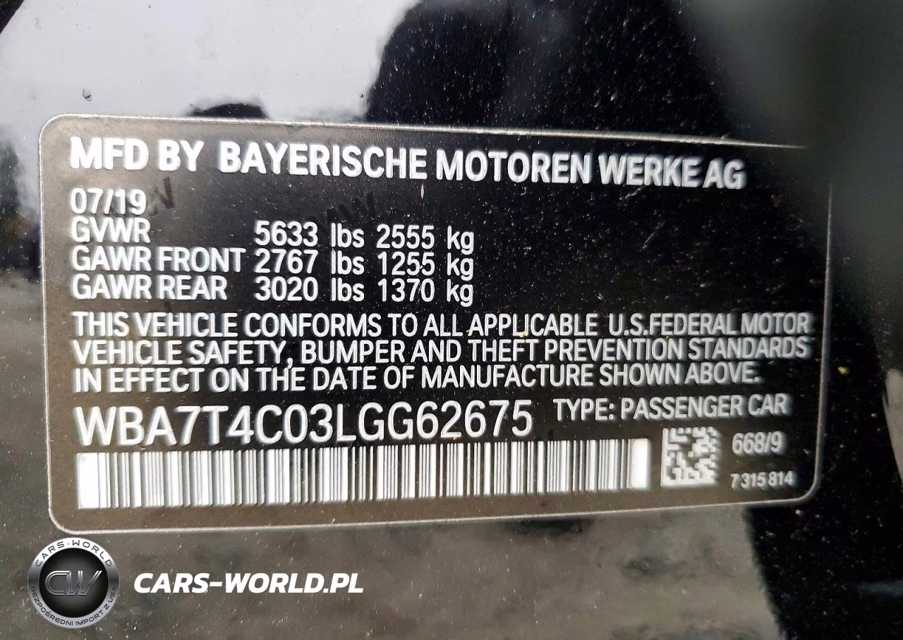 2020 BMW 740 Xi VIN:WBA7T4C03LGG62675 - 12