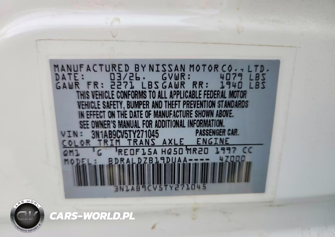 2026 Nissan Sentra Sv VIN:3N1AB9CV5TY271045 - 12