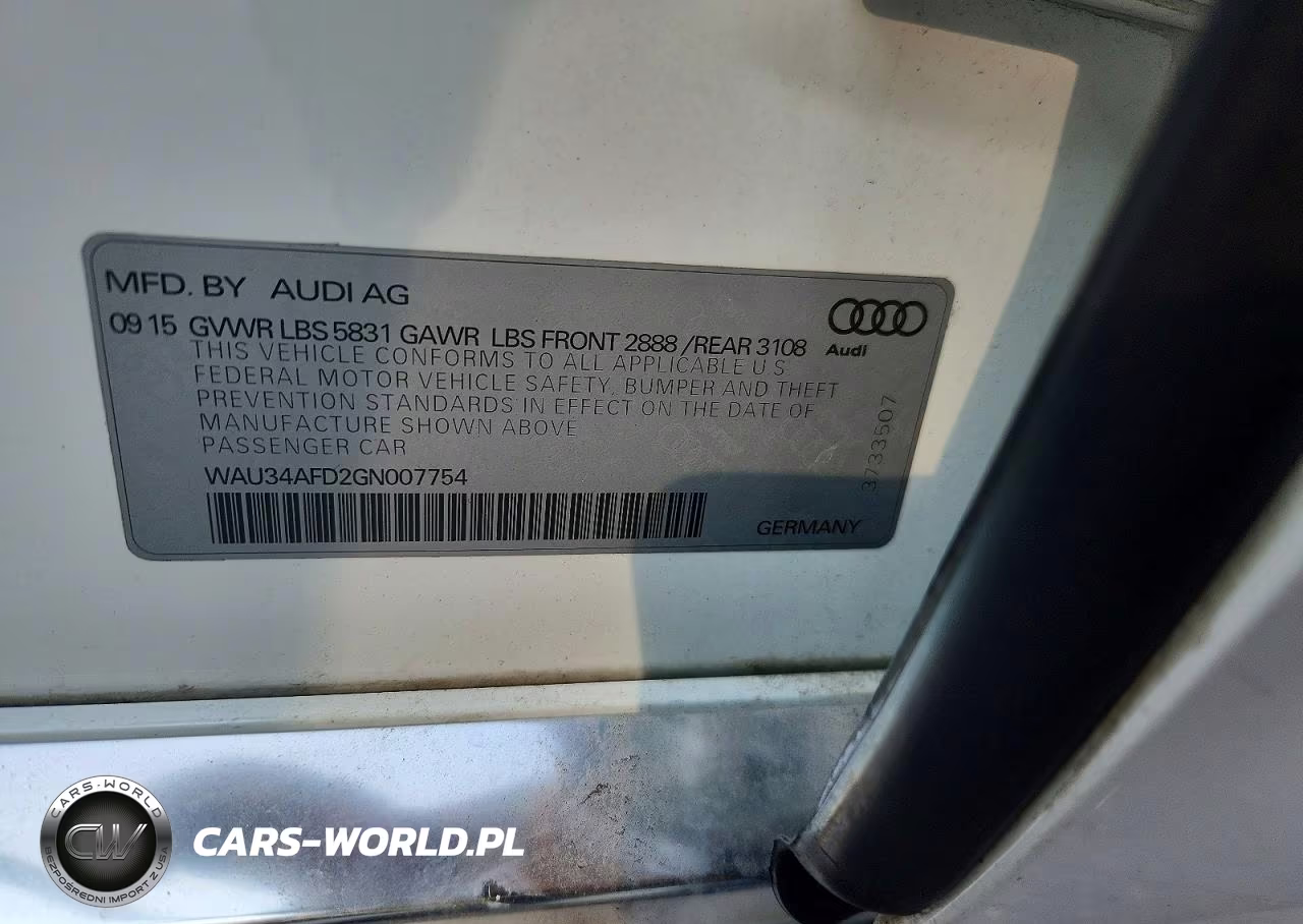 2016 Audi A8 L Quattro VIN:WAU34AFD2GN007754 - 12