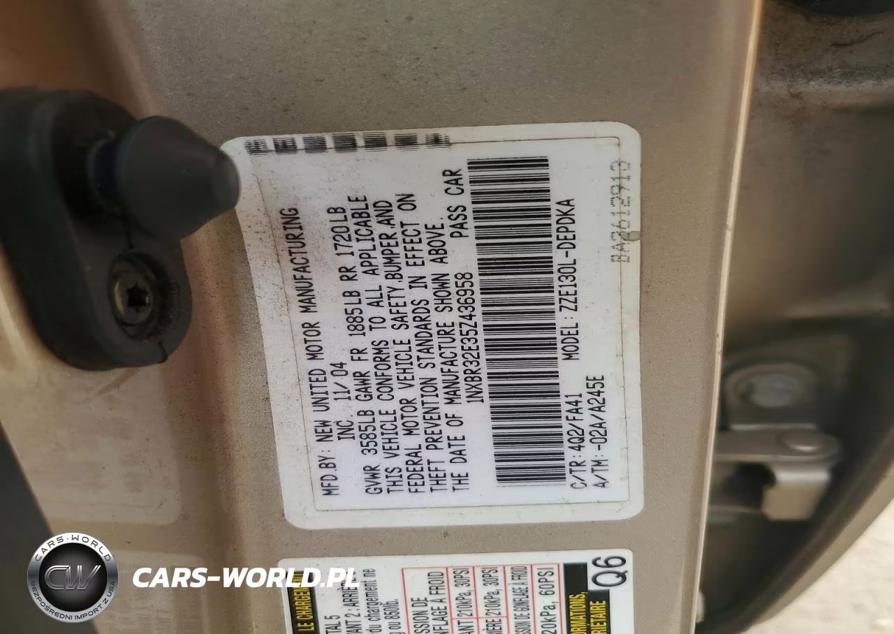 2005 Toyota Corolla Ce VIN:1NXBR32E35Z436958 - 12