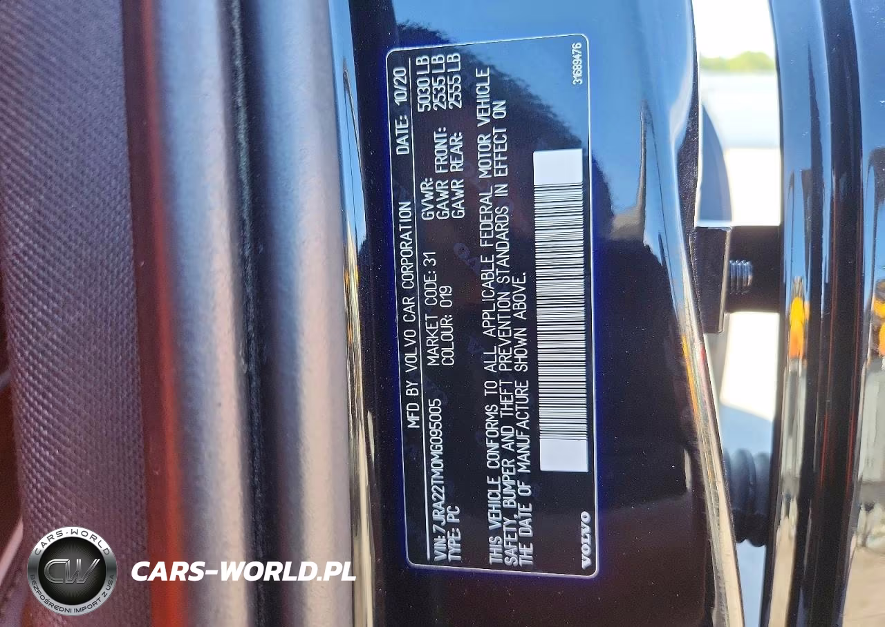 2021 Volvo S60 T6 R-Design VIN:7JRA22TM0MG095005 - 12