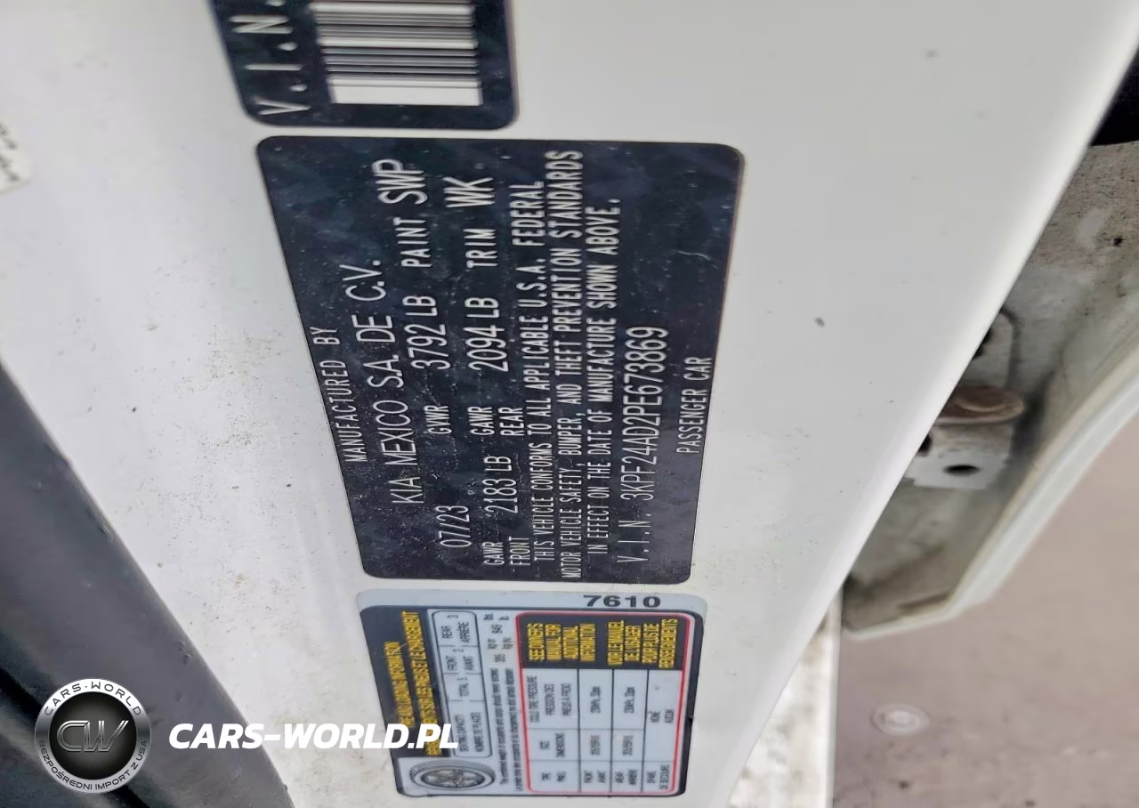 2023 Kia Forte Lxs VIN:3KPF24AD2PE673869 - 12
