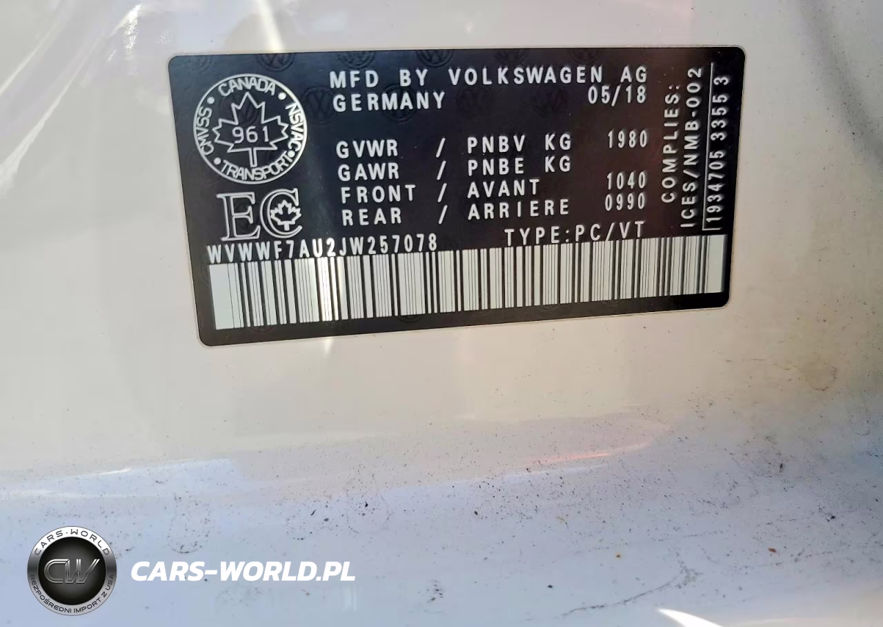 2018 Volkswagen Golf R VIN:WVWWF7AU2JW257078 - 13