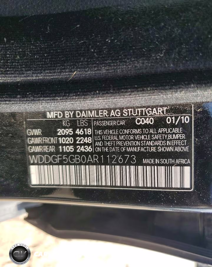 2010 Mercedes-Benz C 350 VIN:WDDGF5GB0AR112673 - 12