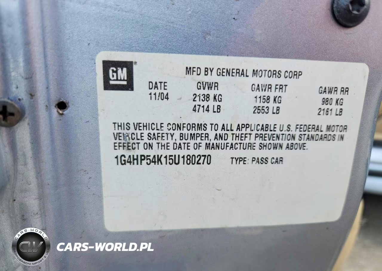 2005 Buick Lesabre VIN:1G4HP54K15U180270 - 12