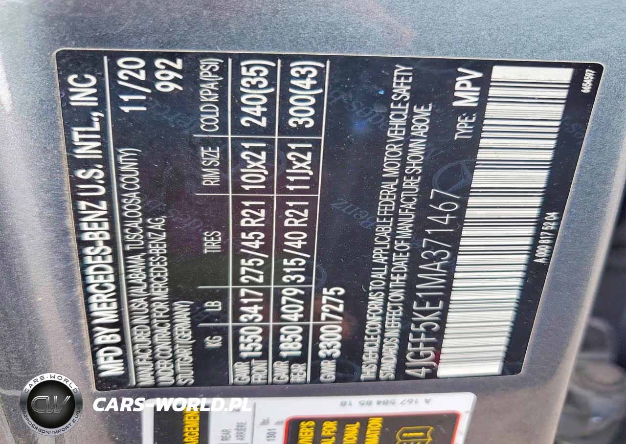 2021 Mercedes-Benz Gls 450 4Matic VIN:4JGFF5KE1MA371467 - 13
