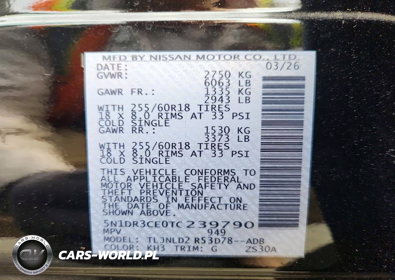 2026 Nissan Pathfinder Sl VIN:5N1DR3CE0TC239790 - 14