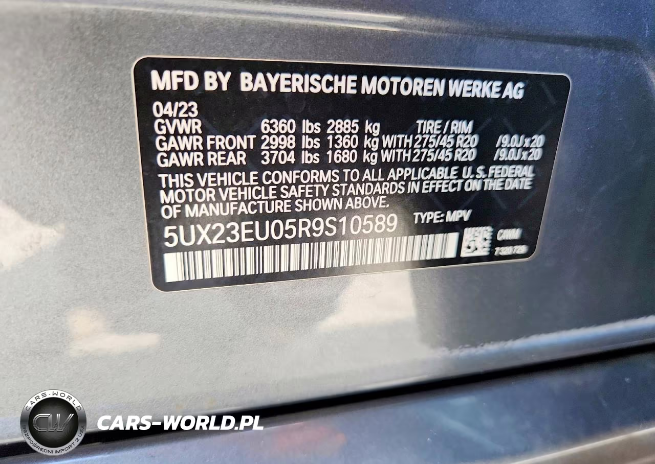 2024 BMW X5 xDrive40I VIN:5UX23EU05R9S10589 - 14
