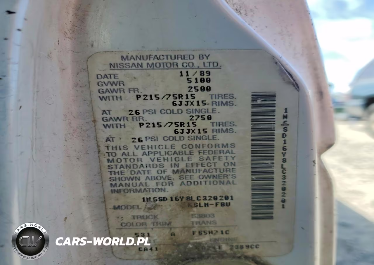 1997 Nissan Pickup Base VIN:1N6SD16Y8LC320201 - 12