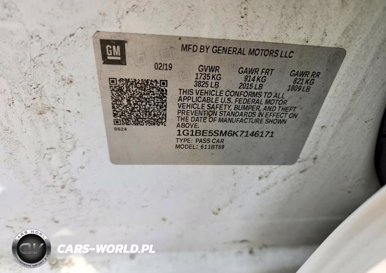 2019 Chevrolet Cruze VIN:1G1BE5SM6K7146171 - 12