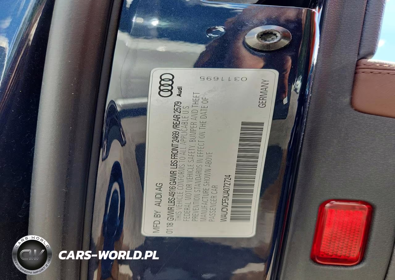 2018 Audi A5 Prestige VIN:WAUCNCF5XJA072724 - 12