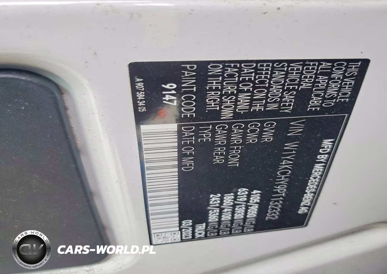 2023 Mercedes-Benz Sprinter 2500 Delivery Van VIN:W1Y4KCHY9PT132332 - 13