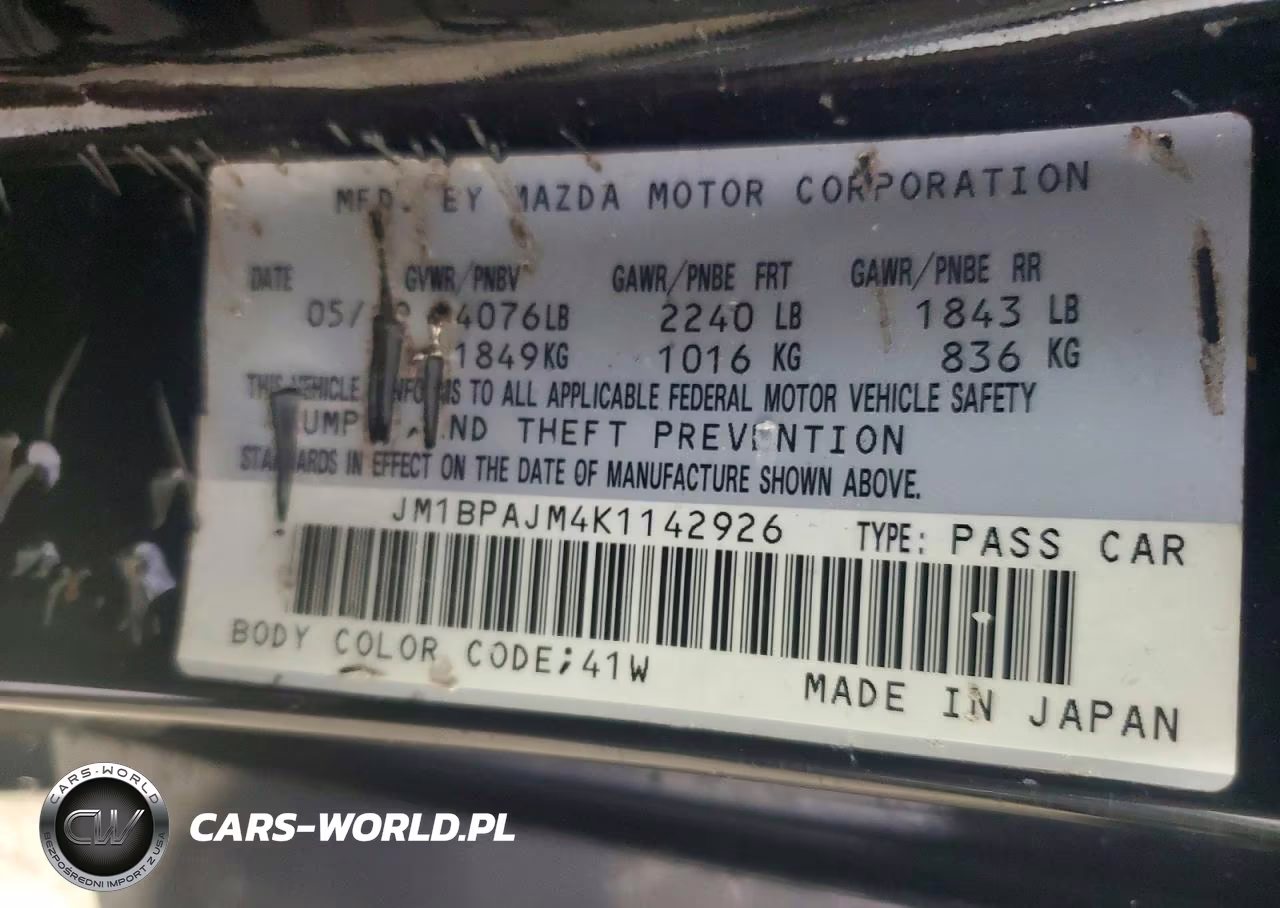 2019 Mazda 3 VIN:JM1BPAJM4K1142926 - 12