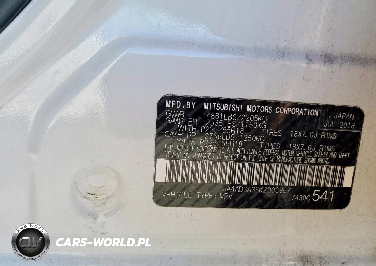 2019 Mitsubishi Outlander Se VIN:JA4AD3A35KZ003987 - 13