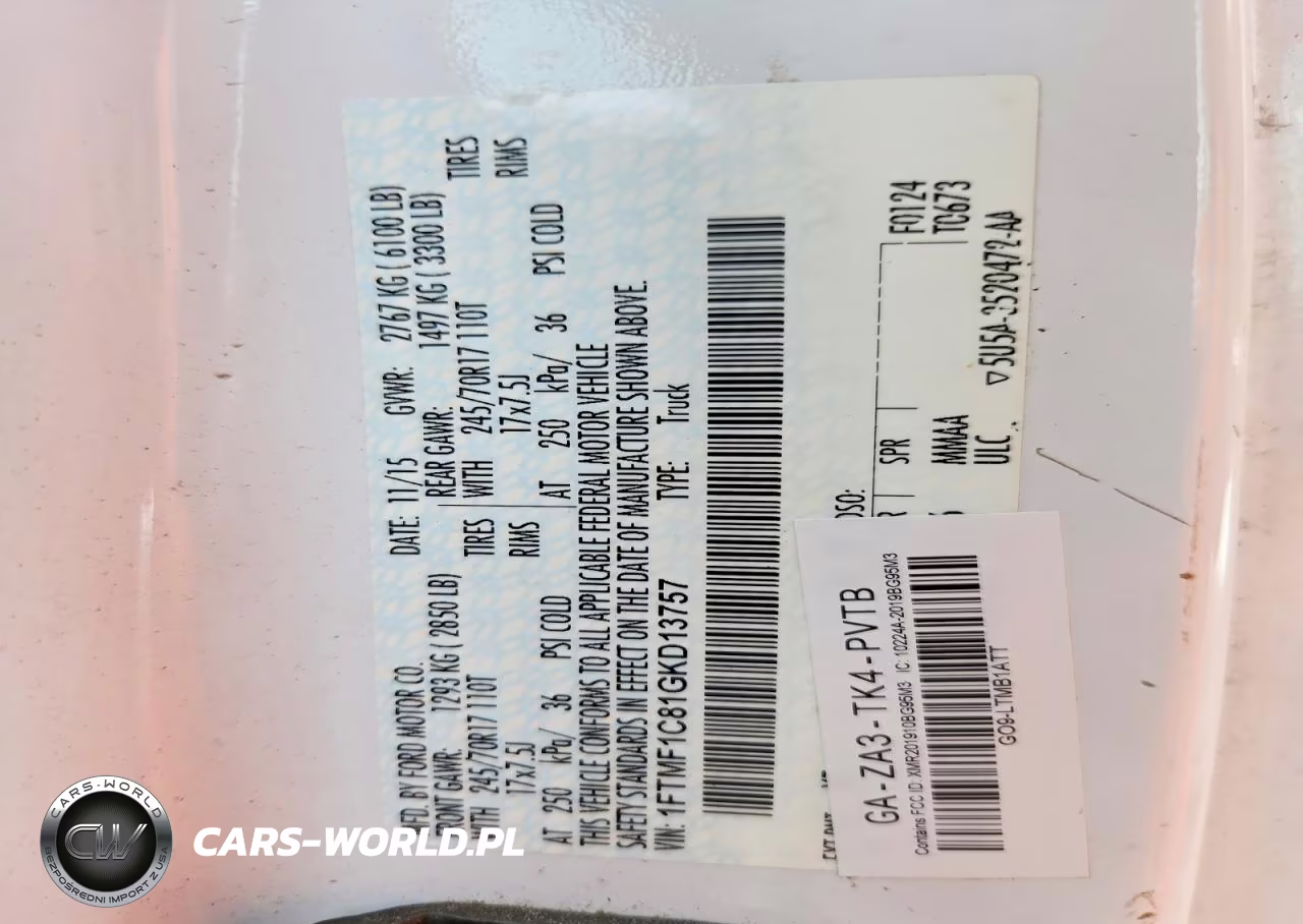 2016 Ford F150 VIN:1FTMF1C81GKD13757 - 12