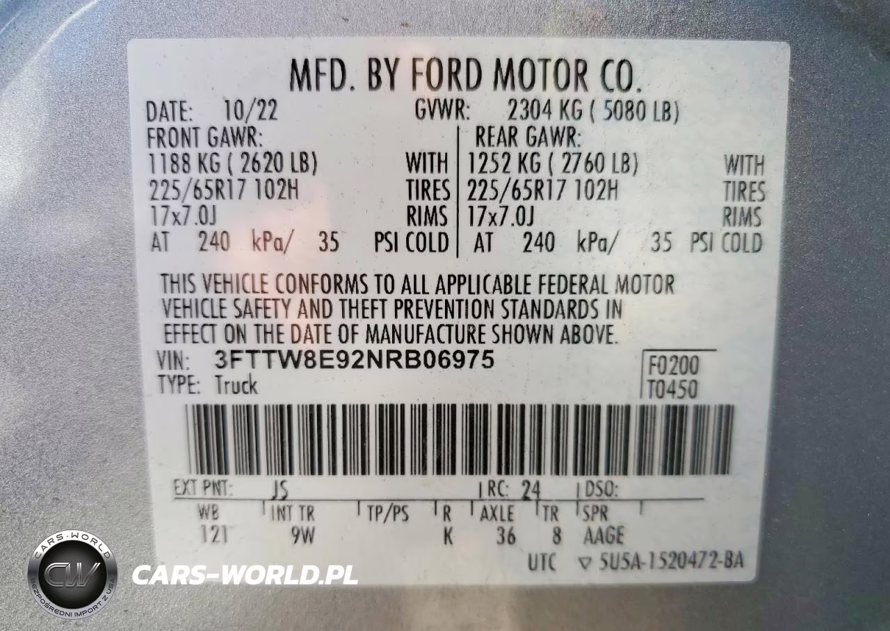 2022 Ford Maverick Xl VIN:3FTTW8E92NRB06975 - 12