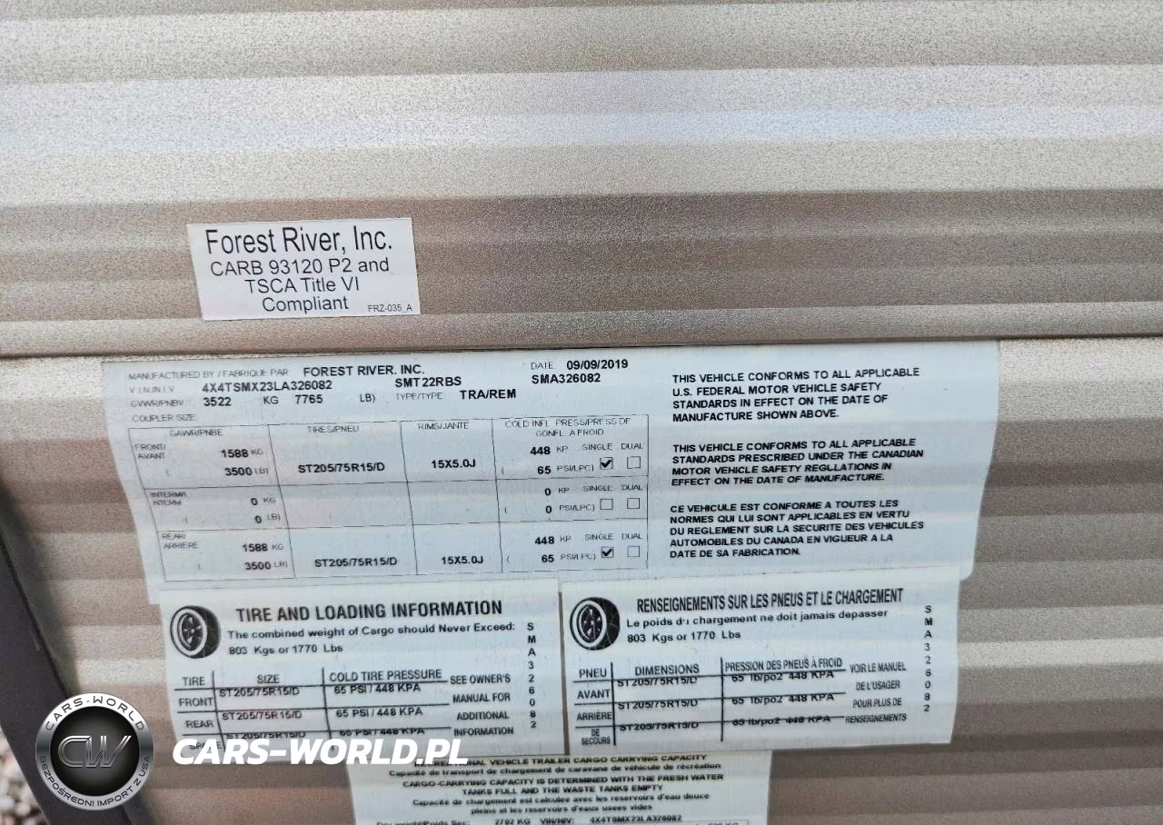 2020 Forest River Salem Camper VIN:4X4TSMX23LA326082 - 10