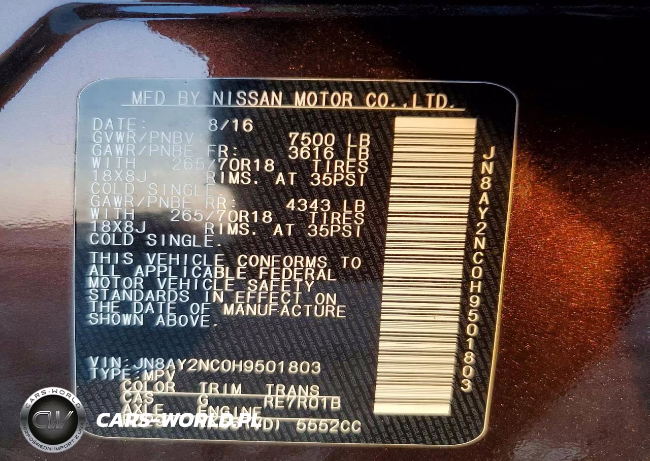 2017 Nissan Armada Sv VIN:JN8AY2NC0H9501803 - 13