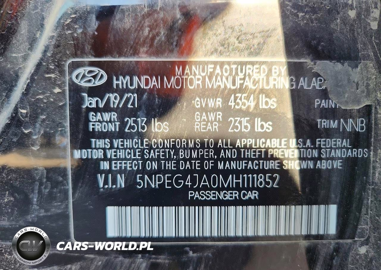 2021 Hyundai Sonata Se VIN:5NPEG4JA0MH111852 - 12