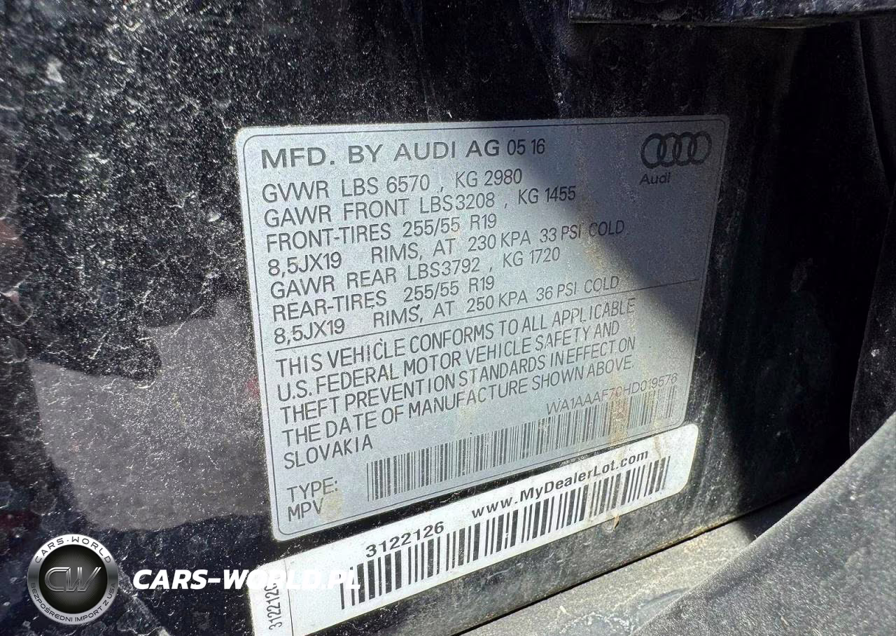 2017 Audi Q7 Premium VIN:WA1AAAF70HD019576 - 13