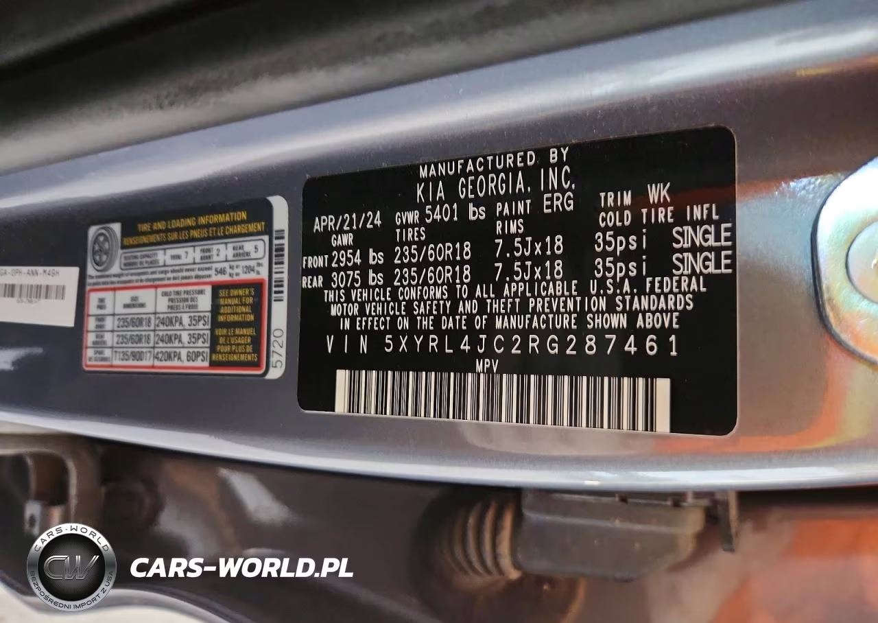 2024 Kia Sorento S VIN:5XYRL4JC2RG287461 - 13