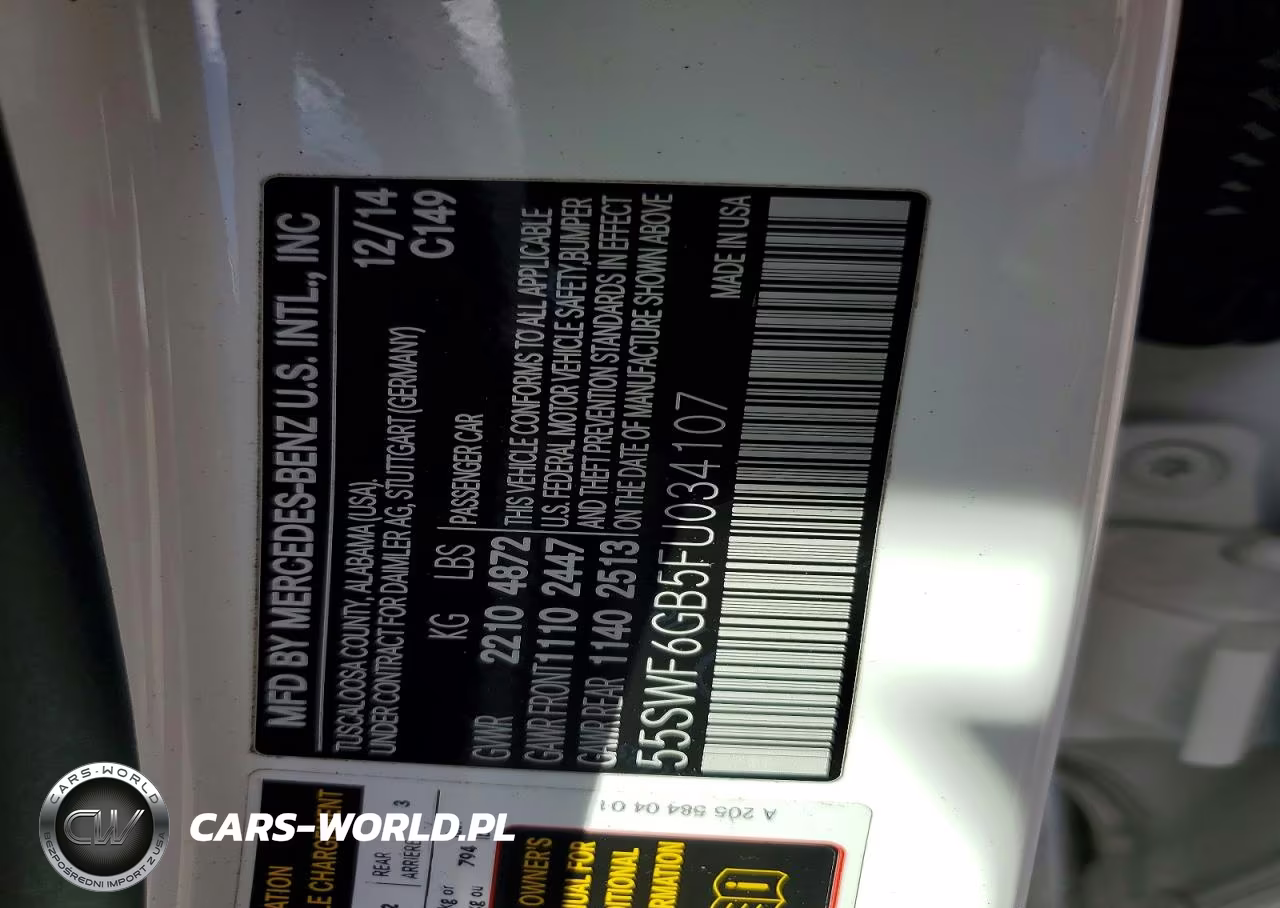 2015 Mercedes-Benz C 400 4Matic VIN:55SWF6GB5FU034107 - 12