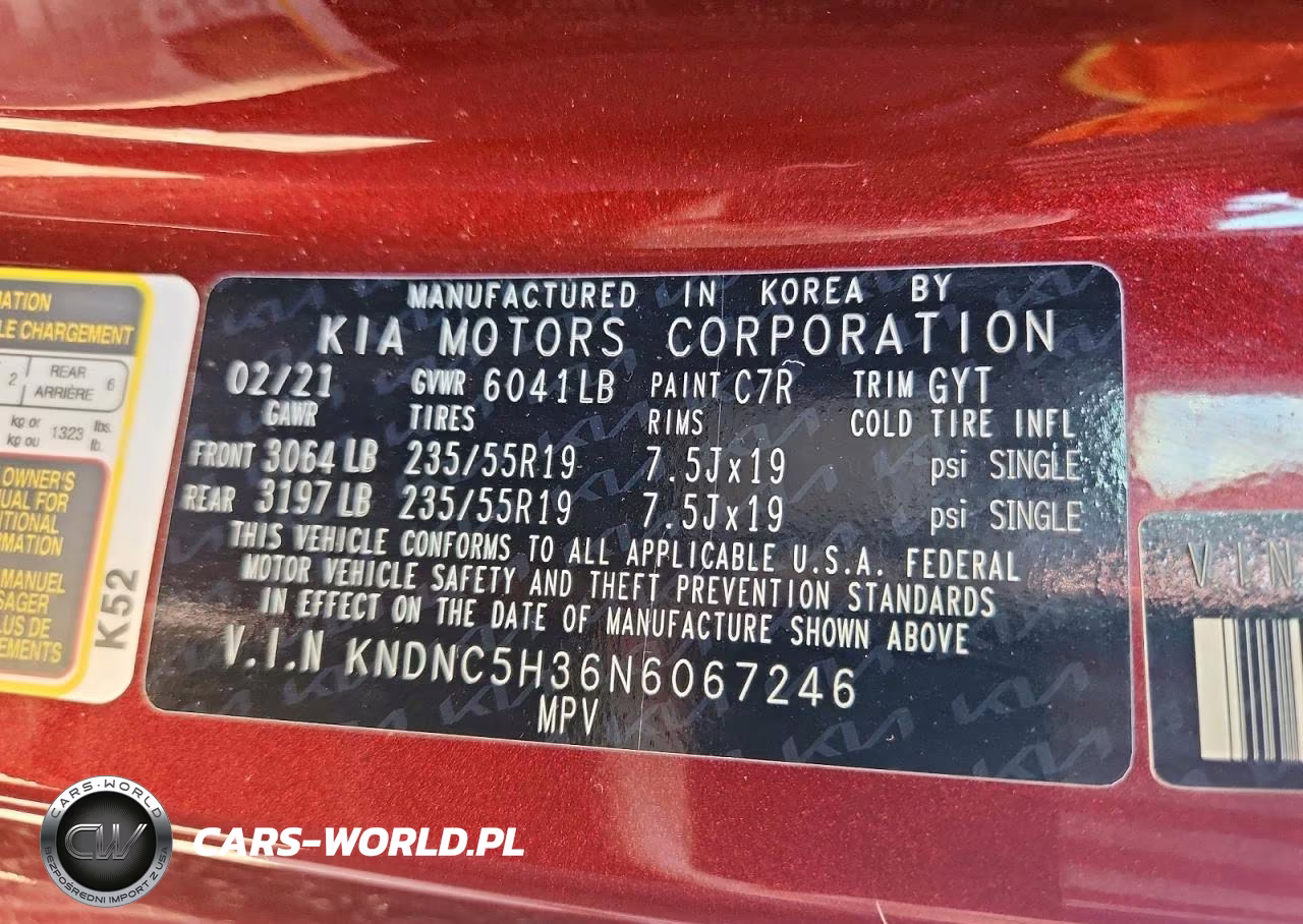 2022 Kia Carnival Ex VIN:KNDNC5H36N6067246 - 13