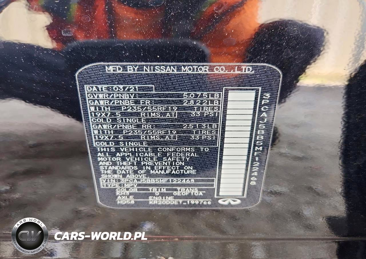 2021 Infiniti Qx50 Luxe VIN:3PCAJ5BB5MF122468 - 14
