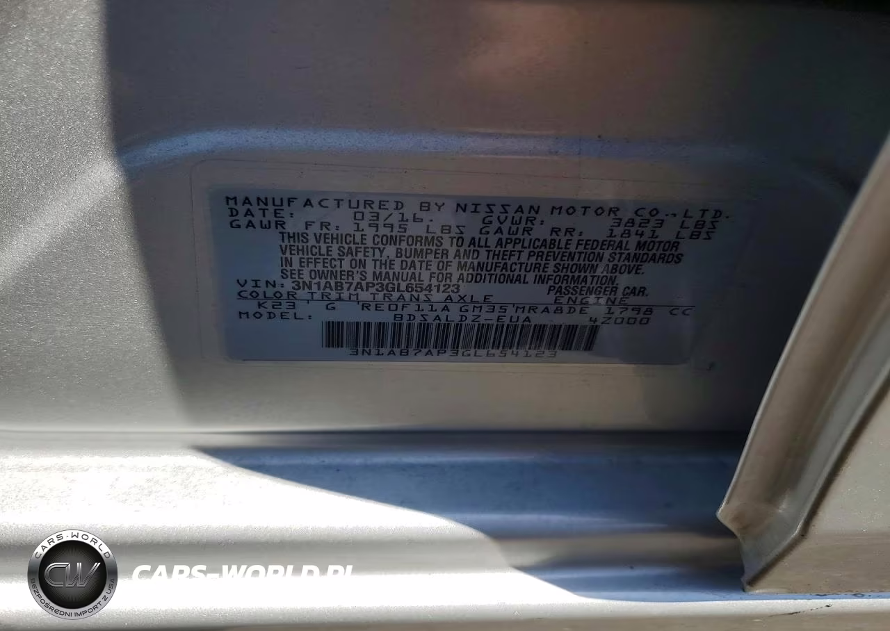 2016 Nissan Sentra Sv VIN:3N1AB7AP3GL654123 - 12