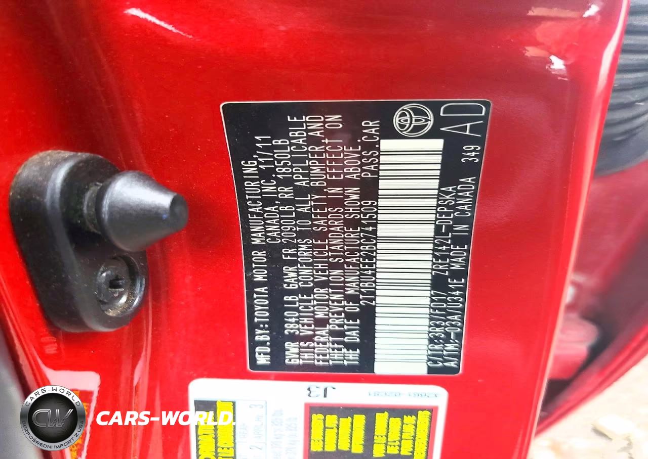 2011 Toyota Corolla S VIN:2T1BU4EE2BC741509 - 12