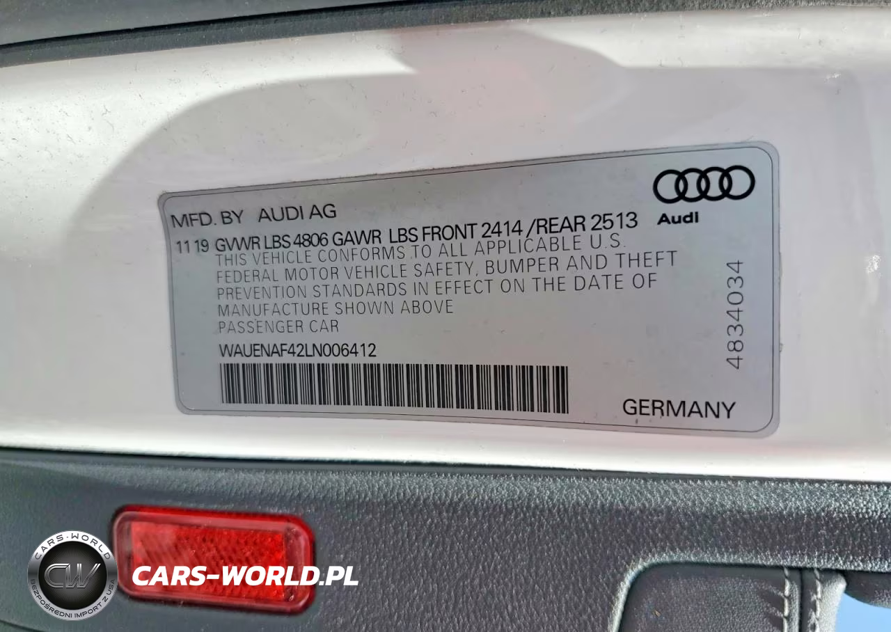2020 Audi A4 Premium Plus VIN:WAUENAF42LN006412 - 12
