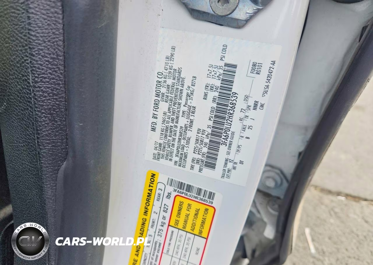 2017 Ford Fusion Se Hybrid VIN:3FA6P0LU2HR368539 - 12