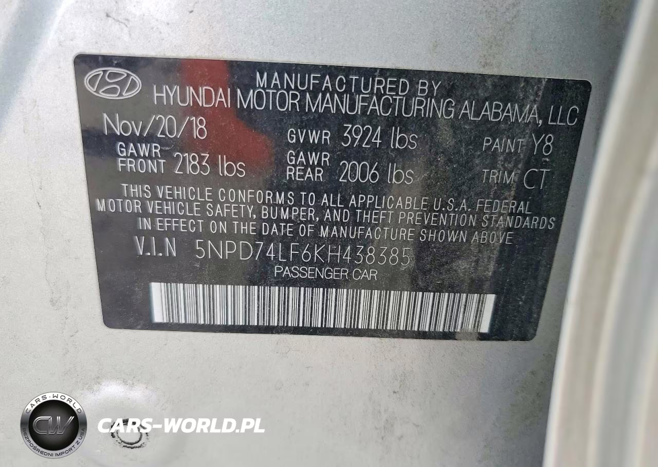 2019 Hyundai Elantra Se VIN:5NPD74LF6KH438385 - 13