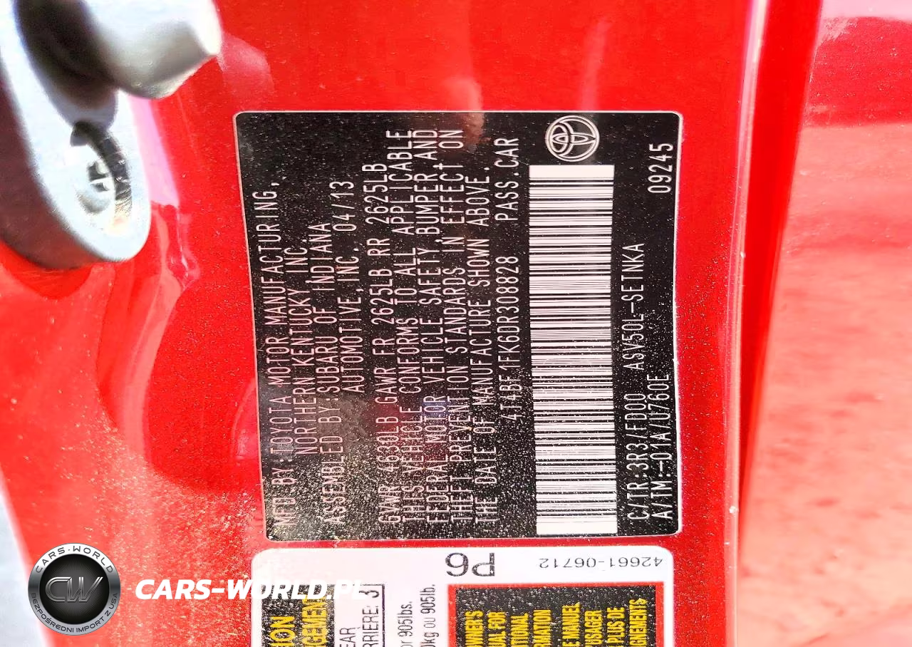 2013 Toyota Camry Le VIN:4T4BF1FK6DR308828 - 12