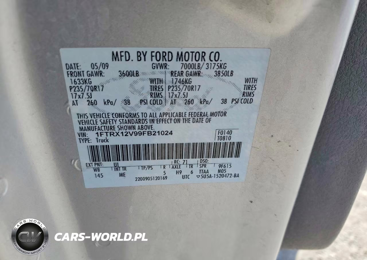 2009 Ford F150 Super Cab VIN:1FTRX12V99FB21024 - 12