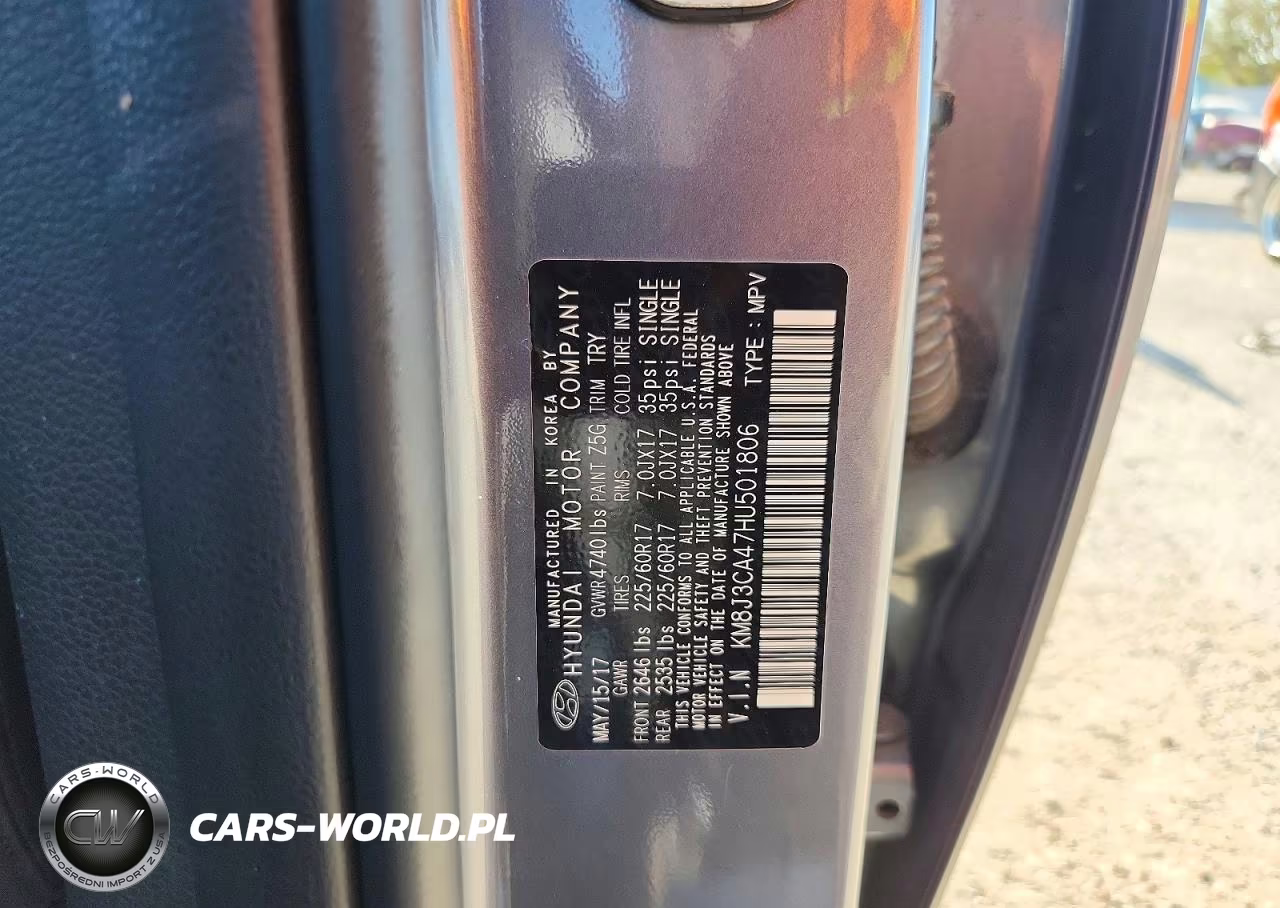 2017 Hyundai Tucson Se VIN:KM8J3CA47HU501806 - 12