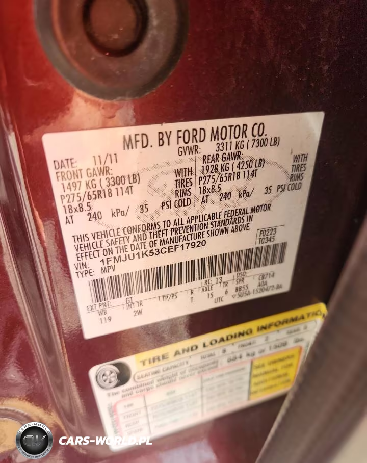 2012 Ford Expedition Limited VIN:1FMJU1K53CEF17920 - 13