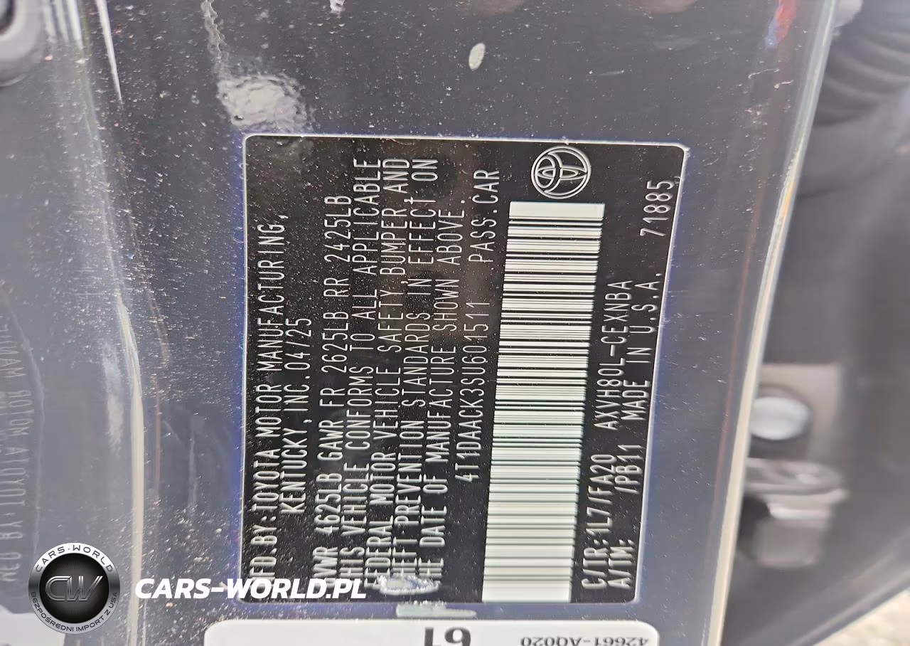 2025 Toyota Camry Le VIN:4T1DAACK3SU601511 - 12