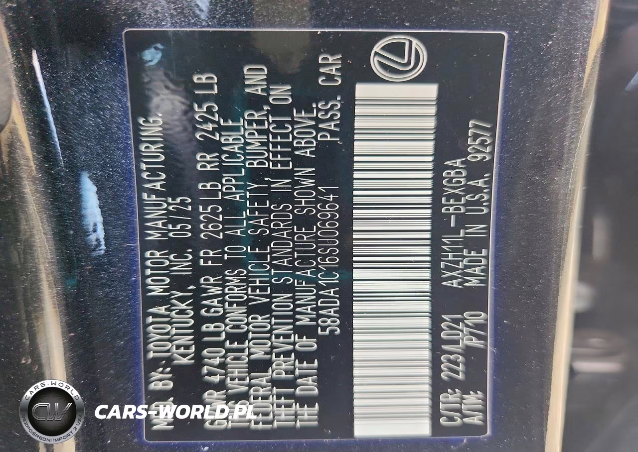 2025 Lexus Es 300H Base VIN:58ADA1C16SU069641 - 12