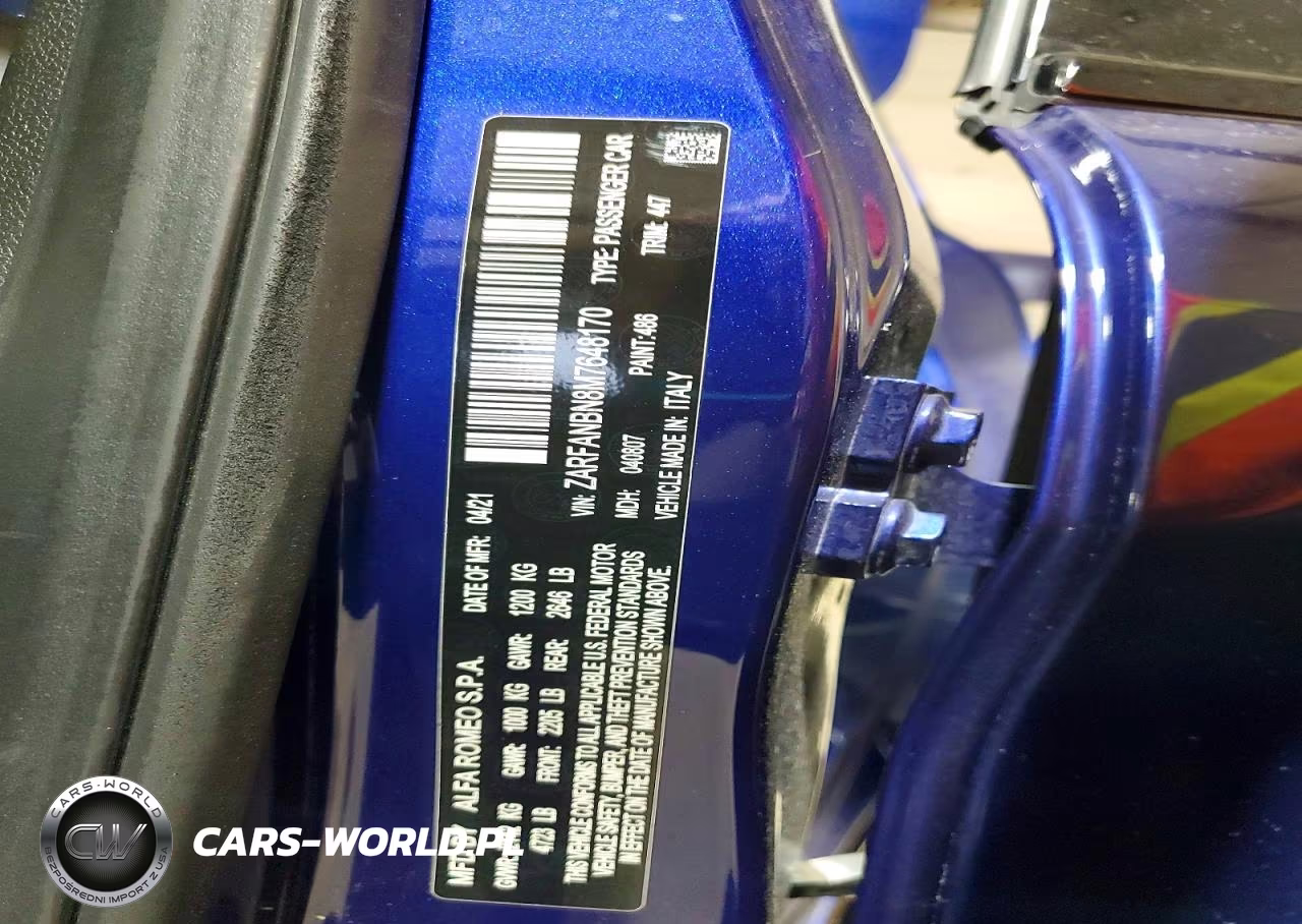 2021 Alfa Romeo Giulia Ti VIN:ZARFANBN8M7648170 - 12