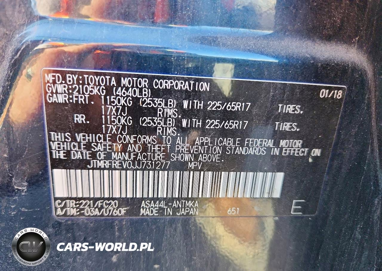 2018 Toyota Rav4 Xle VIN:JTMRFREV0JJ731277 - 13