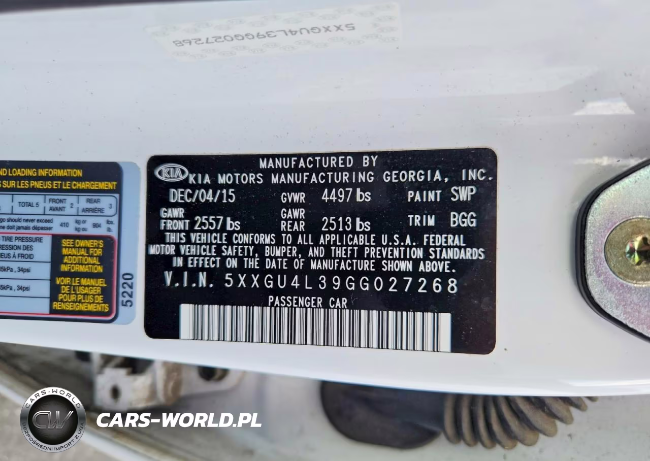 2016 Kia Optima Ex VIN:5XXGU4L39GG027268 - 12