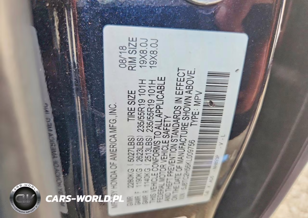 2019 Acura Rdx Technology VIN:5J8TC2H56KL009756 - 13